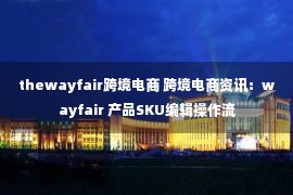 thewayfair跨境电商 跨境电商资讯：wayfair 产品SKU编辑操作流