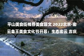 平山美食街推荐美食图文 2022北京·密云鱼王美食文化节开幕：生态密云 吉庆有鱼