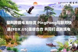 整列跨境电商物流 PingPong与联邦快递(FDX.US)重磅合作 共同打造跨境电商物流解决方案