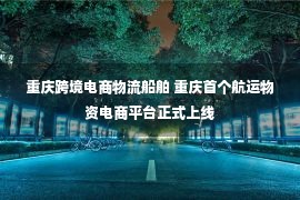 重庆跨境电商物流船舶 重庆首个航运物资电商平台正式上线