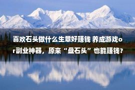 喜欢石头做什么生意好赚钱 养成游戏or副业神器，原来“盘石头”也能赚钱？