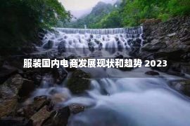 服装国内电商发展现状和趋势 2023