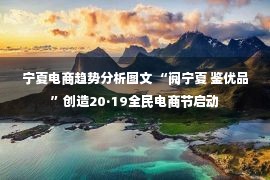 宁夏电商趋势分析图文 “阅宁夏 鉴优品”创造20·19全民电商节启动