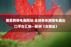 搜索跨境电商网站:全球各地跨境电商出口平台汇总—欧洲（含网址）