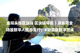 虚拟头像区块链 区块链早报｜京东可全场景数字人民币支付；B站首款数字艺术头像鸽德已发售