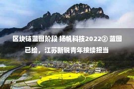 区块链蓝图阶段 扬帆科技2022② 蓝图已绘，江苏新锐青年接续担当