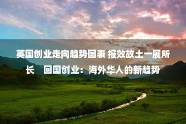 英国创业走向趋势图表 报效故土一展所长　回国创业：海外华人的新趋势