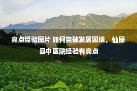 亮点经验图片 如何突破发展困境，仙居县中医院经验有亮点