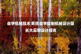 自学机械技术 男孩自学绘制机械设计图 长大后想设计坦克