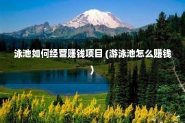 泳池如何经营赚钱项目 (游泳池怎么赚钱)