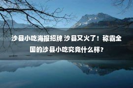 沙县小吃海报招牌 沙县又火了！称霸全国的沙县小吃究竟什么样？