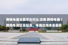 跨境电商主要平台对比 济南 跨境电商｜跨境电商仅是起点，电商出海未来星辰大海