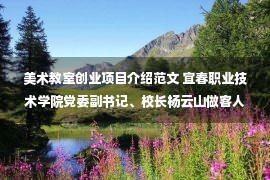 美术教室创业项目介绍范文 宜春职业技术学院党委副书记、校长杨云山做客人民网