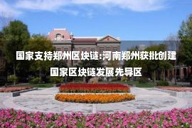 国家支持郑州区块链:河南郑州获批创建国家区块链发展先导区