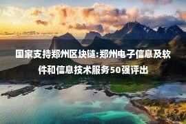 国家支持郑州区块链:郑州电子信息及软件和信息技术服务50强评出