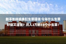 新手怎样搞鱼缸生意赚钱 今年什么生意好做又赚钱？月入2万的10个小生意！