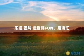 乐道 团购 造趣嗨FUN，后海汇