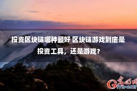 投资区块链哪种最好 区块链游戏到底是投资工具，还是游戏？