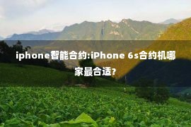 iphone智能合约:iPhone 6s合约机哪家最合适？