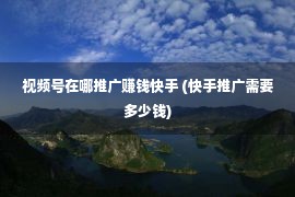 视频号在哪推广赚钱快手 (快手推广需要多少钱)