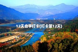 12天自学打卡(打卡第12天)