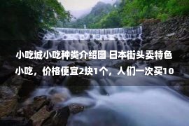 小吃城小吃种类介绍图 日本街头卖特色小吃，价格便宜2块1个，人们一次买10个给孩子吃！