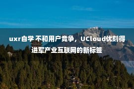 uxr自学 不和用户竞争，UCloud优刻得进军产业互联网的新标签