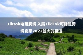 tiktok电商跨境 入局TikTok可能是跨境卖家2022最大的机遇