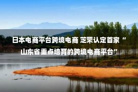 日本电商平台跨境电商 芝罘认定首家“山东省重点培育的跨境电商平台”