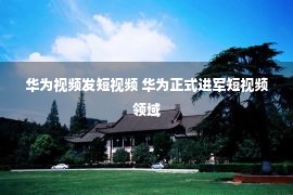 华为视频发短视频 华为正式进军短视频领域