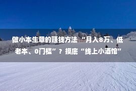 做小本生意的赚钱方法 “月入8万、低老本、0门槛”？摸底“线上小酒馆”