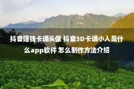 抖音赚钱卡通头像 抖音3D卡通小人是什么app软件 怎么制作方法介绍