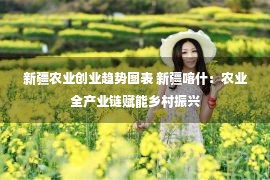 新疆农业创业趋势图表 新疆喀什：农业全产业链赋能乡村振兴