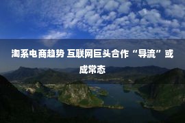 淘系电商趋势 互联网巨头合作“导流”或成常态