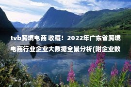 tvb跨境电商 收藏！2022年广东省跨境电商行业企业大数据全景分析(附企业数量、企业竞争、企业投融资等)