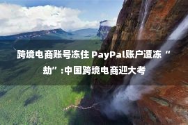 跨境电商账号冻住 PayPal账户遭冻“劫”:中国跨境电商迎大考