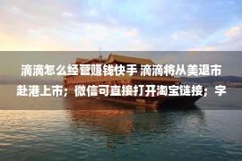 滴滴怎么经营赚钱快手 滴滴将从美退市赴港上市；微信可直接打开淘宝链接；字节员工受贿58万帮人上抖音热榜；加拿大鹅拒退货遭约谈｜Tech周报