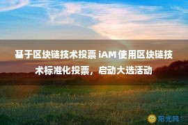 基于区块链技术投票 iAM 使用区块链技术标准化投票，启动大选活动