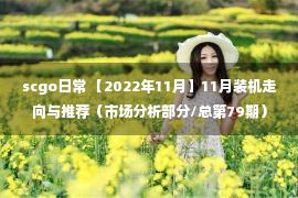 scgo日常 【2022年11月】11月装机走向与推荐（市场分析部分/总第79期）