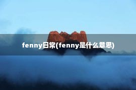 fenny日常(fenny是什么意思)