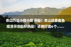 仓山万达小吃小吃 开街！仓山这条夜色经济示范街好热闹！还将打造6个……