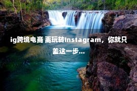 ig跨境电商 离玩转Instagram，你就只差这一步...