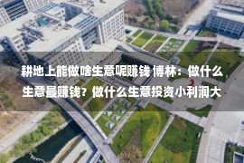 耕地上能做啥生意呢赚钱 博林：做什么生意最赚钱？做什么生意投资小利润大？做什么最赚钱