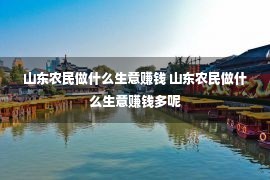 山东农民做什么生意赚钱 山东农民做什么生意赚钱多呢