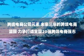 跨境电商公司元素 未来三年的跨境电商蓝图 力争打造全国20强跨境电商强市