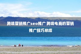 跨境营销推广seo推广 跨境电商的营销推广技巧总结