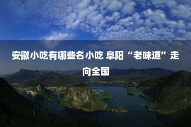 安徽小吃有哪些名小吃 阜阳“老味道”走向全国