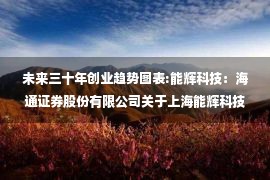 未来三十年创业趋势图表:能辉科技：海通证券股份有限公司关于上海能辉科技股份有限公司创业板向不特定对象发行可转换公司债券之发行保荐书