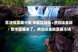 区块链票据分类 详解区块链+供应链金融 / 数字票据来了，供应链金融票据市场终迎来大突破