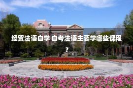 经贸法语自学 自考法语主要学哪些课程？